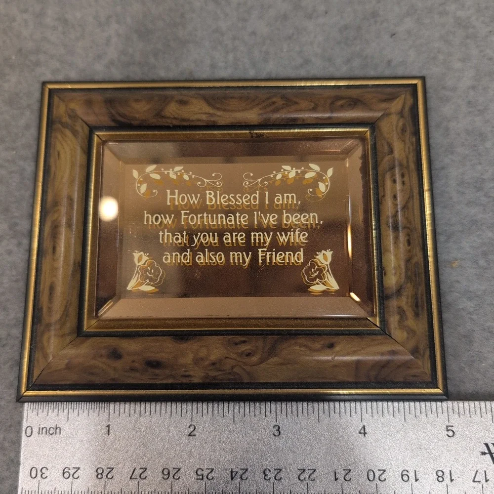 Dacra Glass‎ Company Mirrored Wall Art Plaque Wife Friend Gift 8327